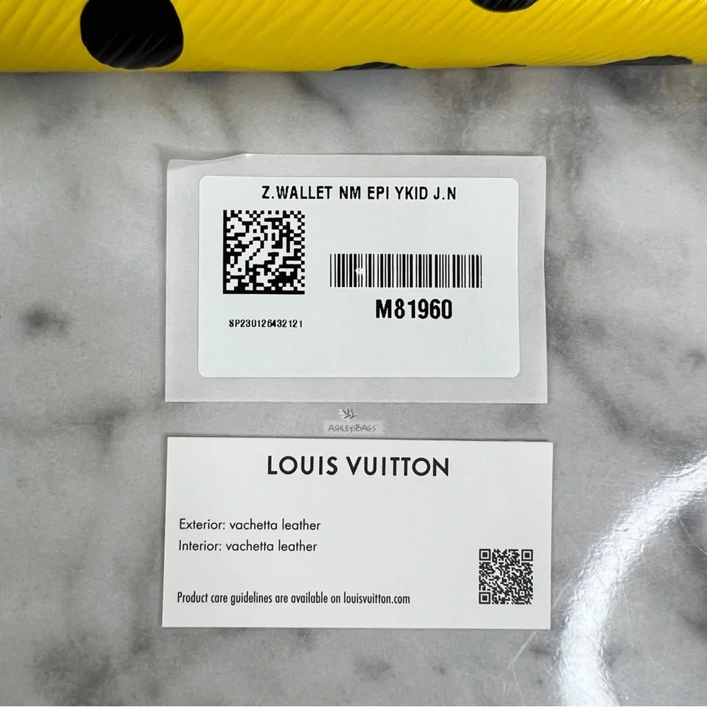 Louis Vuitton x Yayoi Kusama Zippy Wallet Epi Leather In Jaune Noir